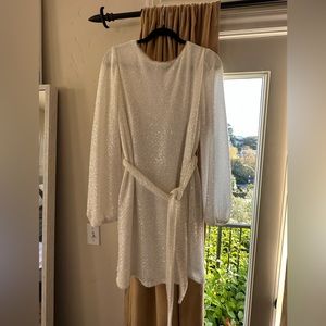 Jenny Yoo White Sequin Dress - Bridal